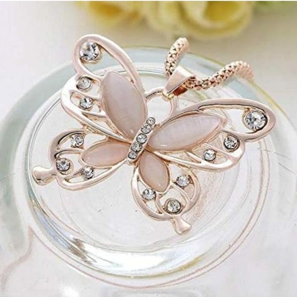 Rose Gold Butterfly Necklace